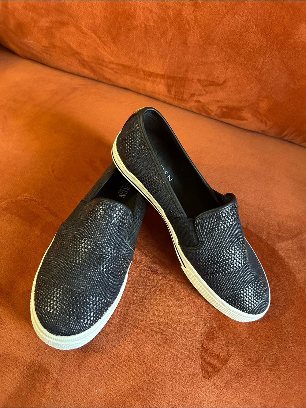 Lauren Ralph Lauren Jinny Black Slip-On Sneakers – Women’s 8B